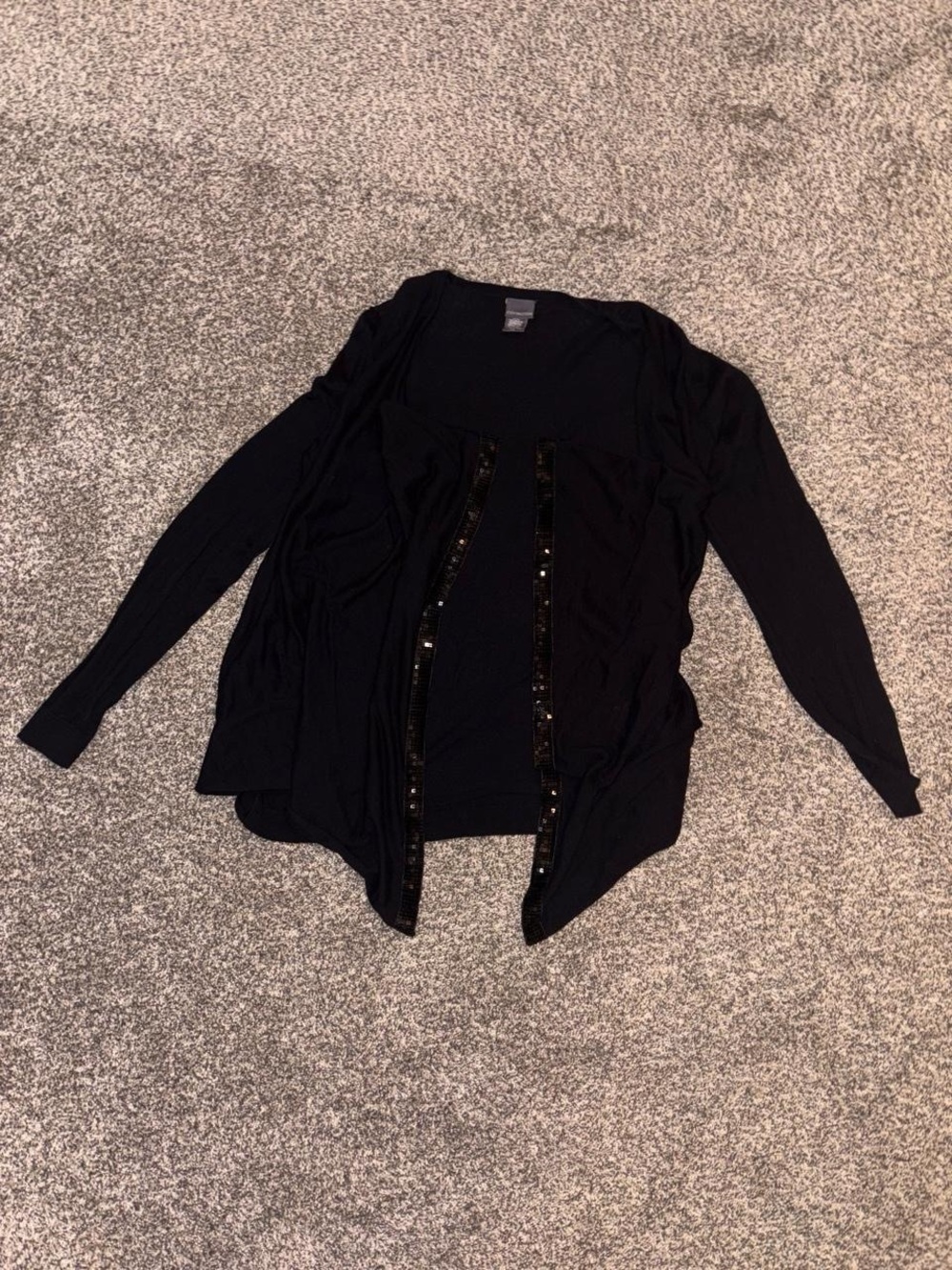 Black Y2K cardigan with sequins